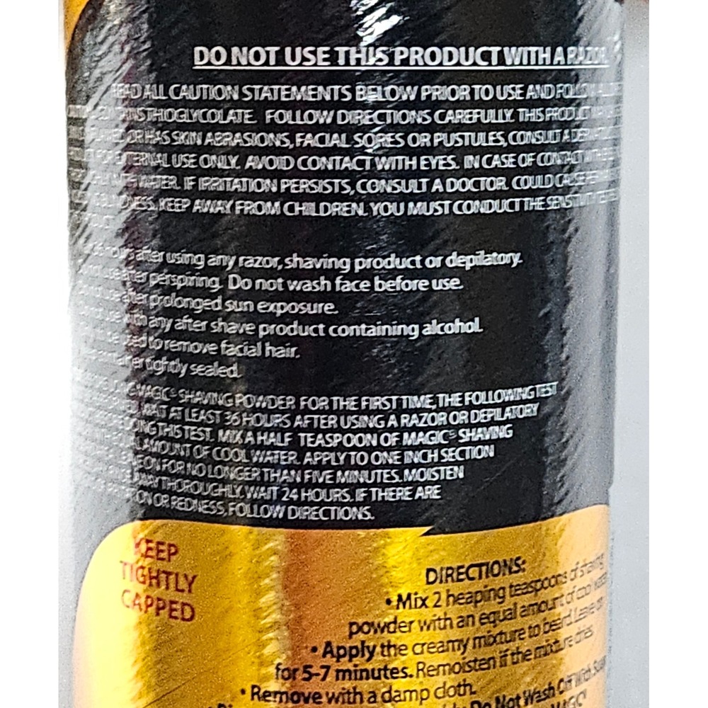 4 Pack Magic Shaving Powder Fragrant Gold Depilatory Razorless 4.5oz 127g Cans - Picture 6 of 9